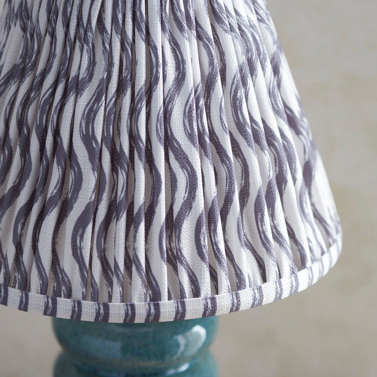 Squash & Ripple 25cm Pearl grey shade - Comet Lighting