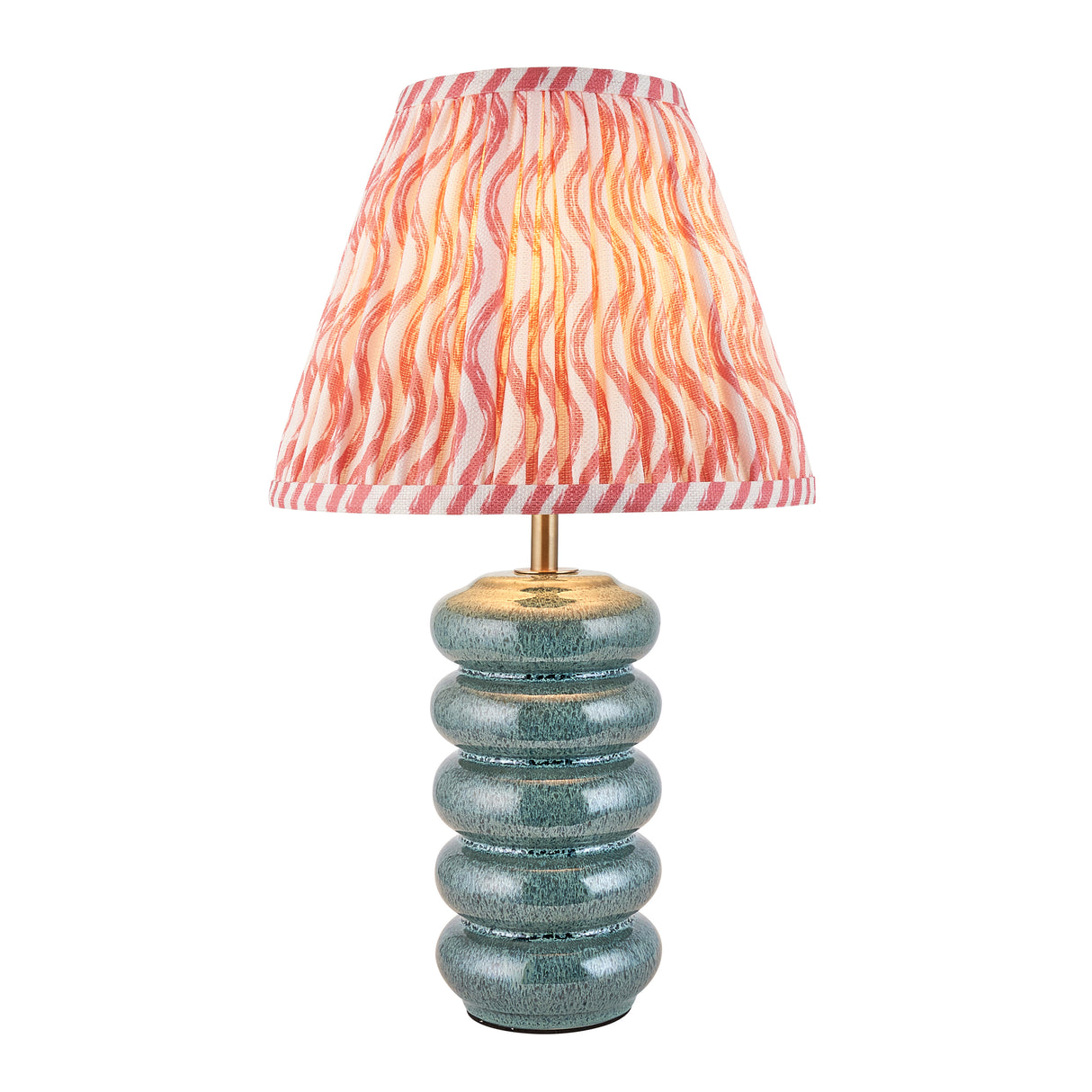 Squash & Ripple 25cm Coral pink shade - Comet Lighting