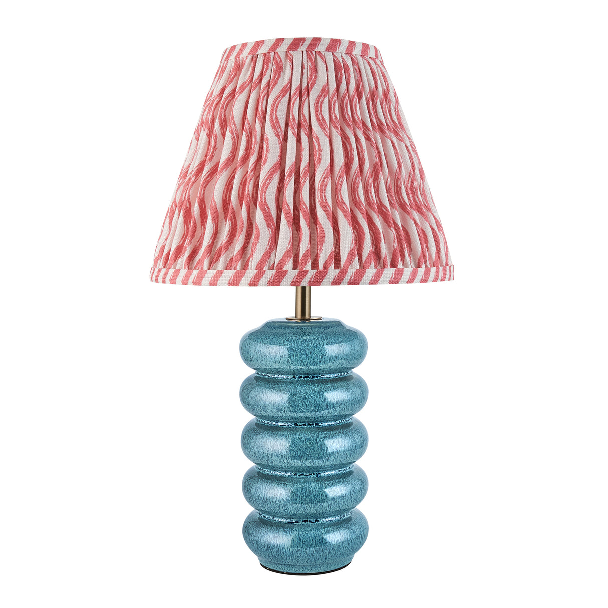 Squash & Ripple 25cm Coral pink shade - Comet Lighting