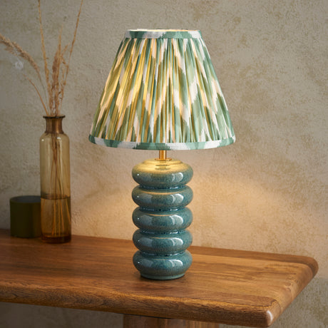 Squash & Zigzag 25cm Cotswold green shade - Comet Lighting