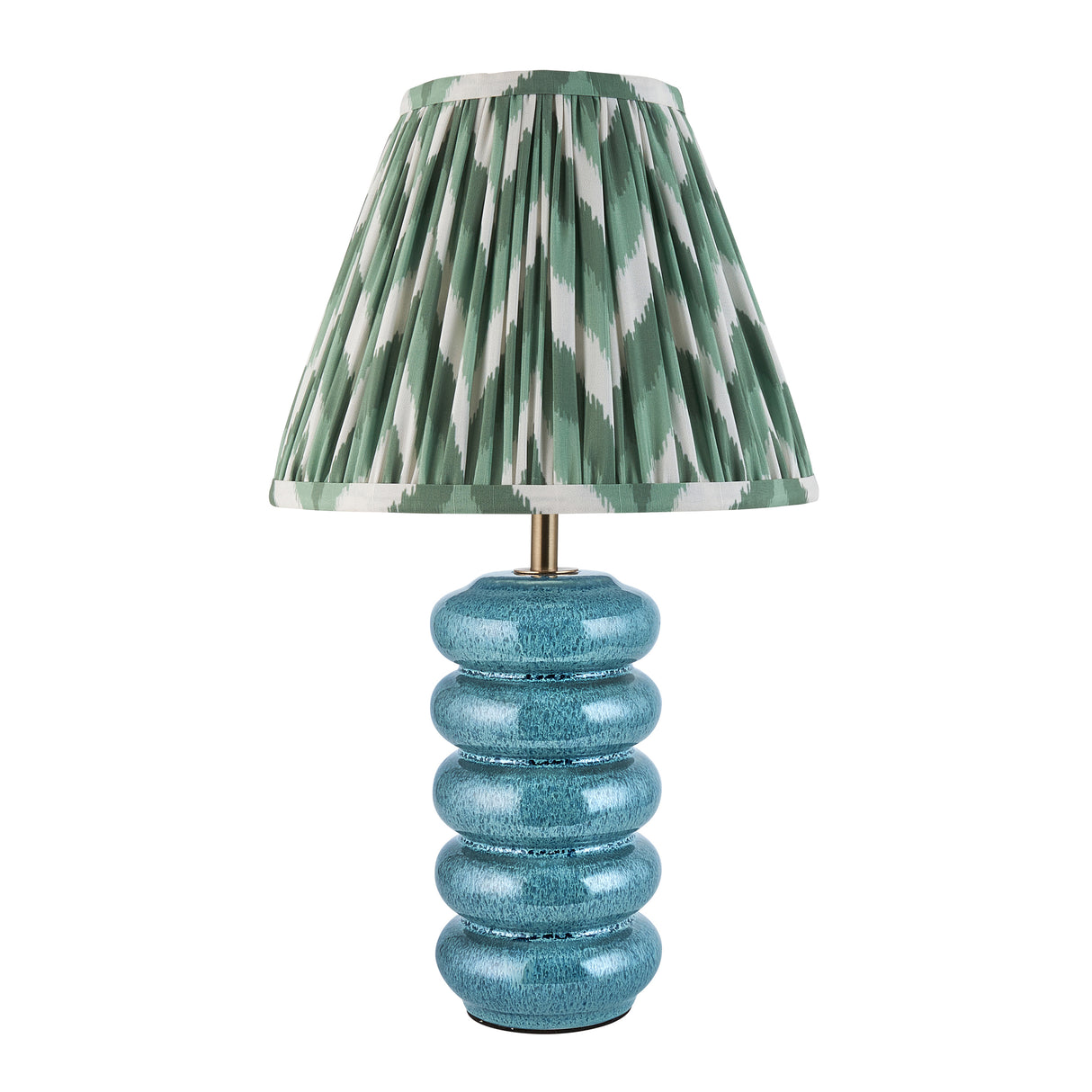 Squash & Zigzag 25cm Cotswold green shade - Comet Lighting