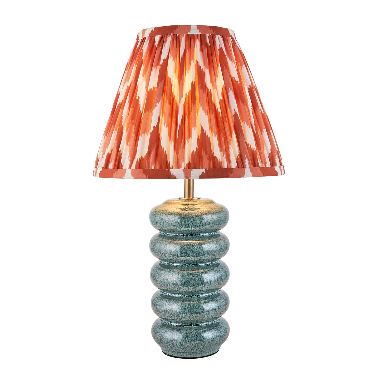 Squash & Zigzag 25cm Apricot orange shade - Comet Lighting