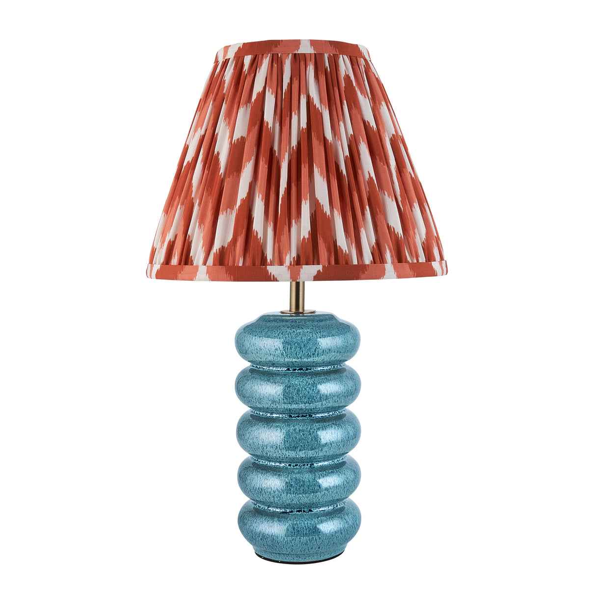 Squash & Zigzag 25cm Apricot orange shade - Comet Lighting