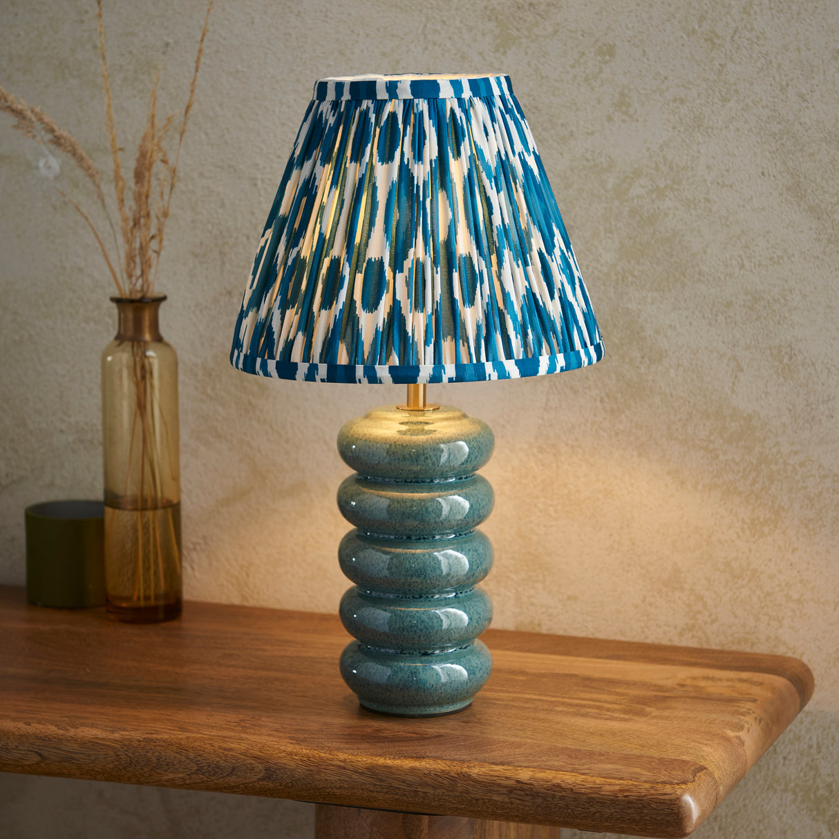 Squash & Ikat 25cm Marlin blue shade - Comet Lighting