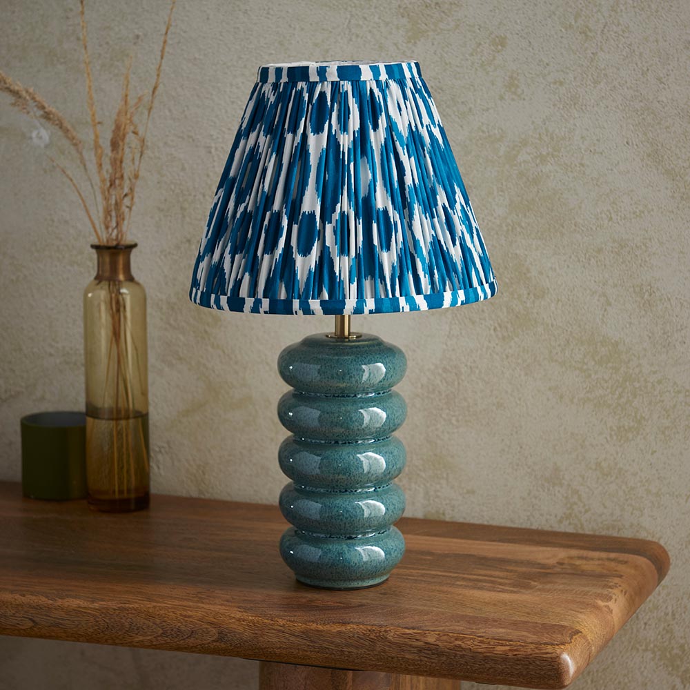 Squash & Ikat 25cm Marlin blue shade - Comet Lighting