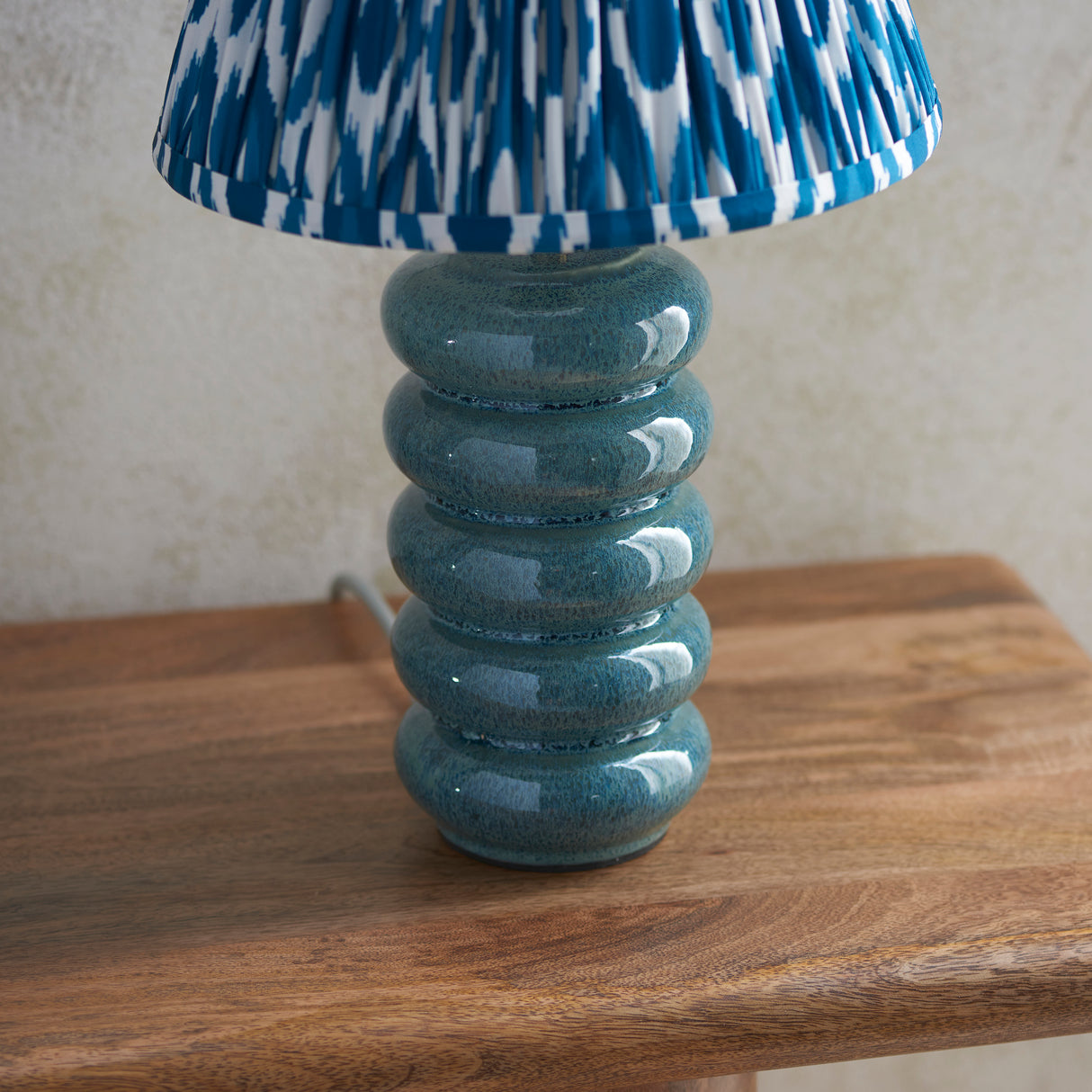 Squash & Ikat 25cm Marlin blue shade - Comet Lighting