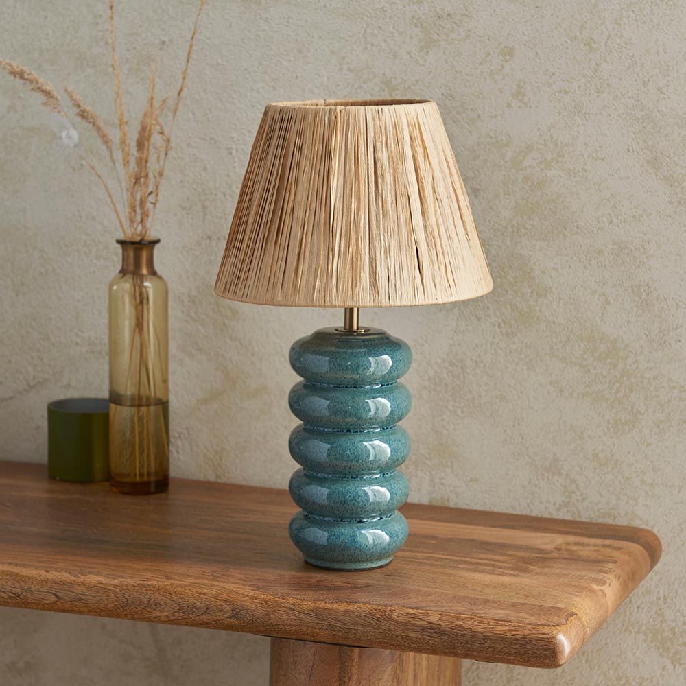 Squash & Raffia 24cm Natural raffia shade - Comet Lighting