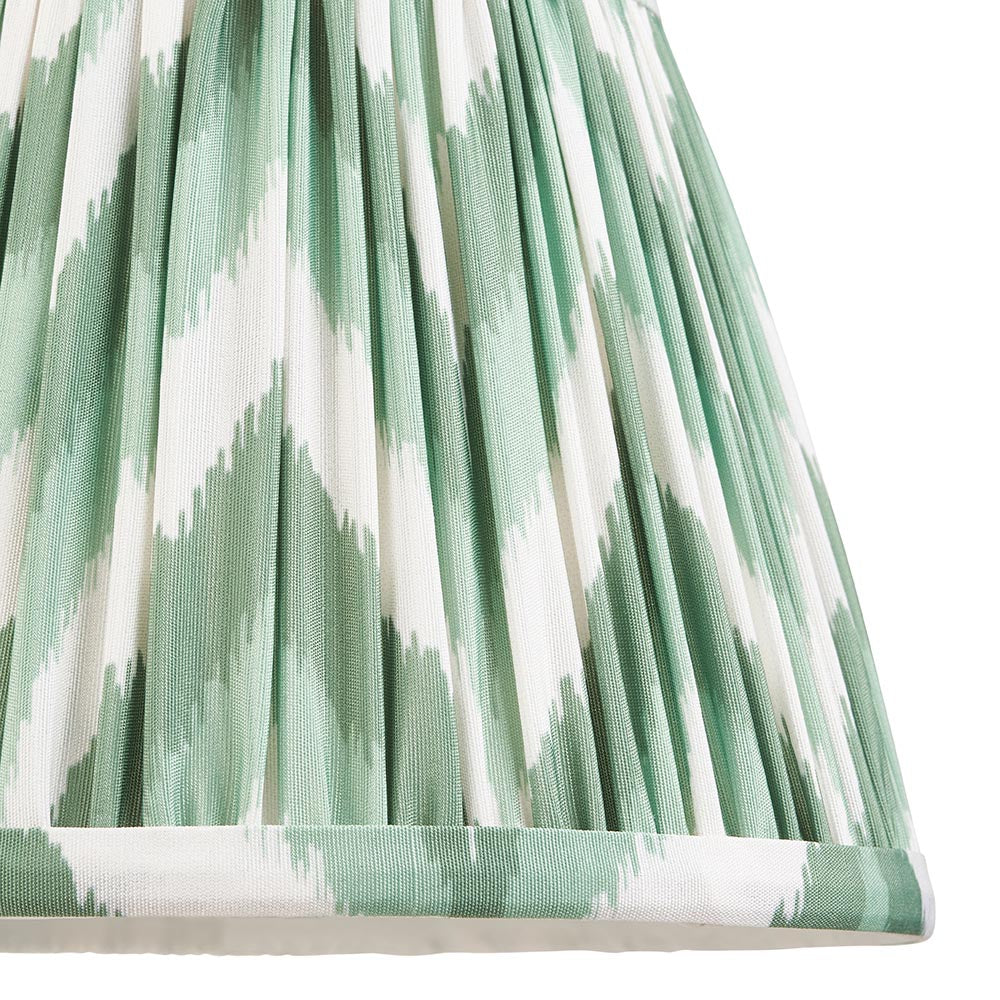 Santiago & Zigzag 20cm Cotswold green shade Wall light - Comet Lighting
