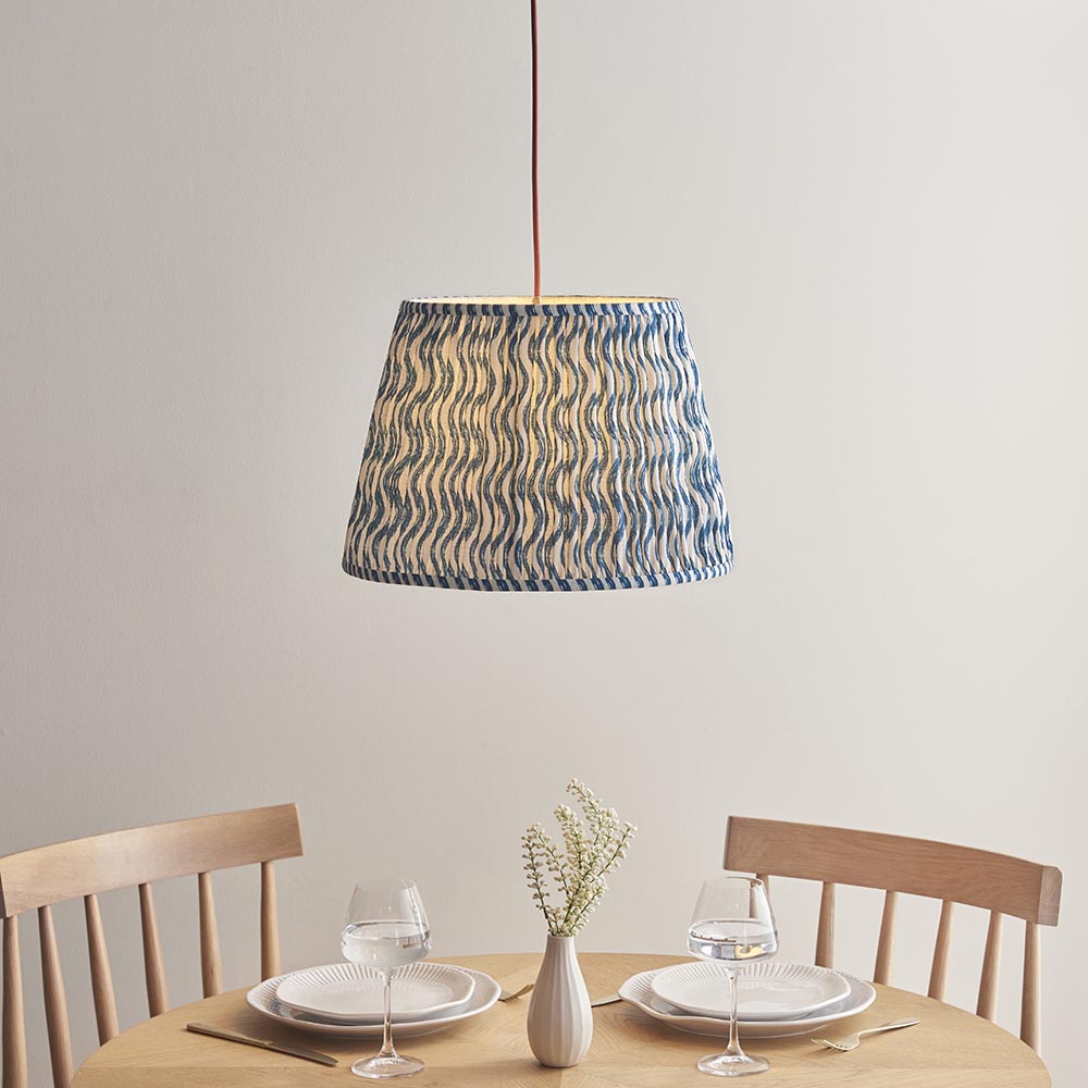 Eltham & Ripple 40cm Marlin blue shade Pendant - Comet Lighting