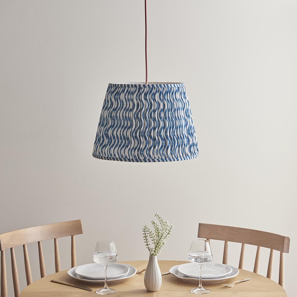 Eltham & Ripple 40cm Marlin blue shade Pendant - Comet Lighting