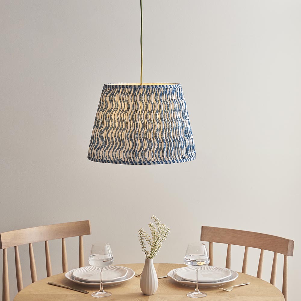 Eltham & Ripple 40cm Marlin blue shade Ceiling Pendant - Comet Lighting