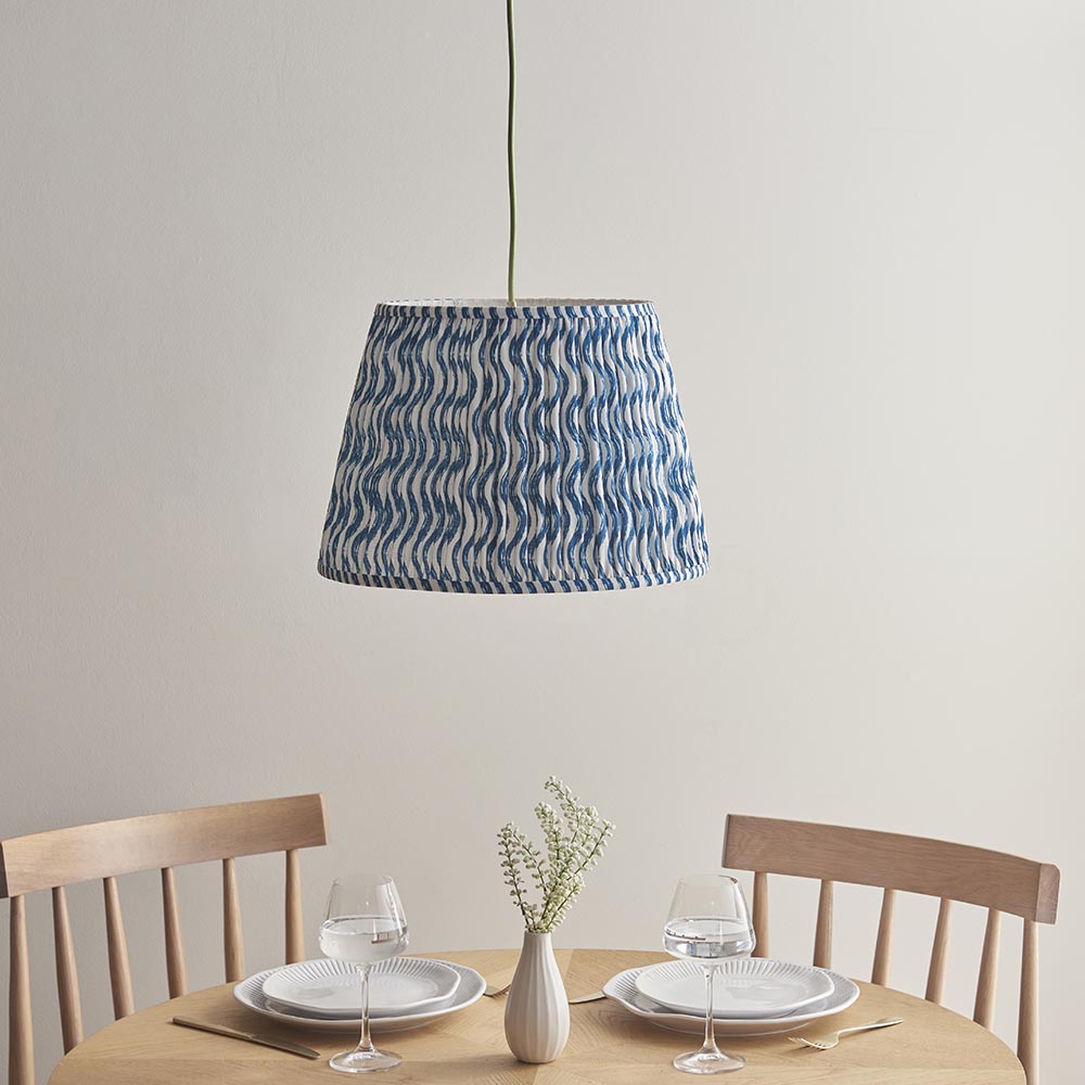 Eltham & Ripple 40cm Marlin blue shade Ceiling Pendant - Comet Lighting