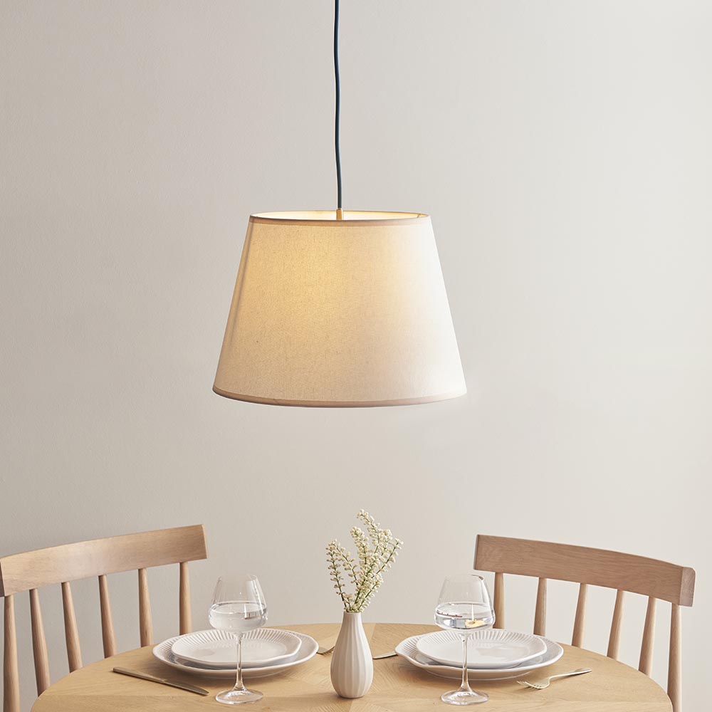 Eltham & Ivy 40cm Vintage white shade - Comet Lighting