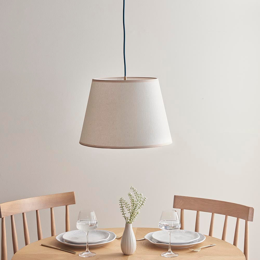 Eltham & Ivy 40cm Vintage white shade - Comet Lighting