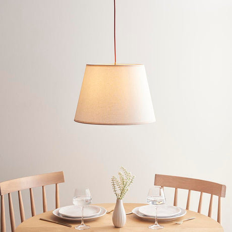 Eltham & Ivy 40cm Vintage white shade Pendant - Comet Lighting