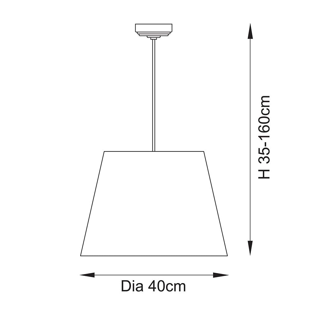 Eltham & Ivy 40cm Vintage white shade Pendant - Comet Lighting