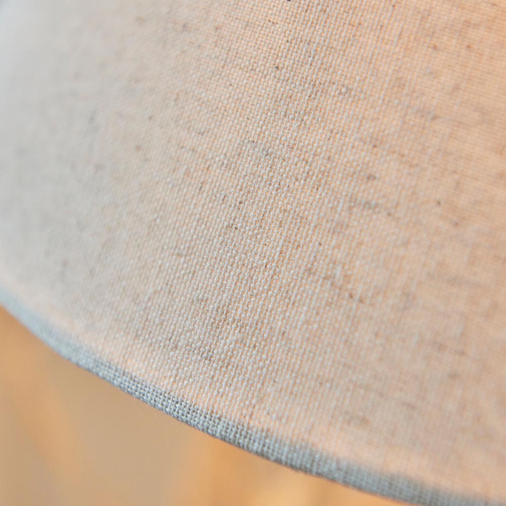 Lille Table 31cm Shade Matt black & natural faux linen