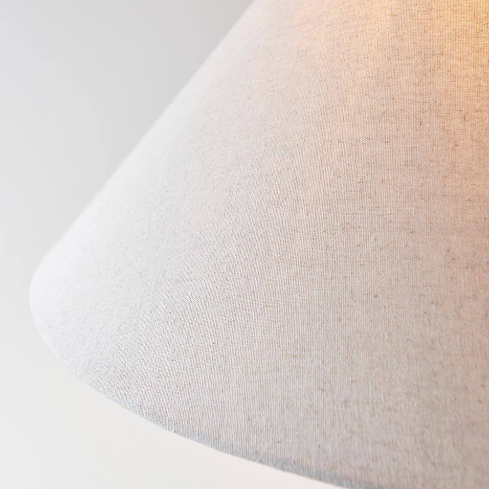 Lille Floor Antique brass plate & natural faux linen
