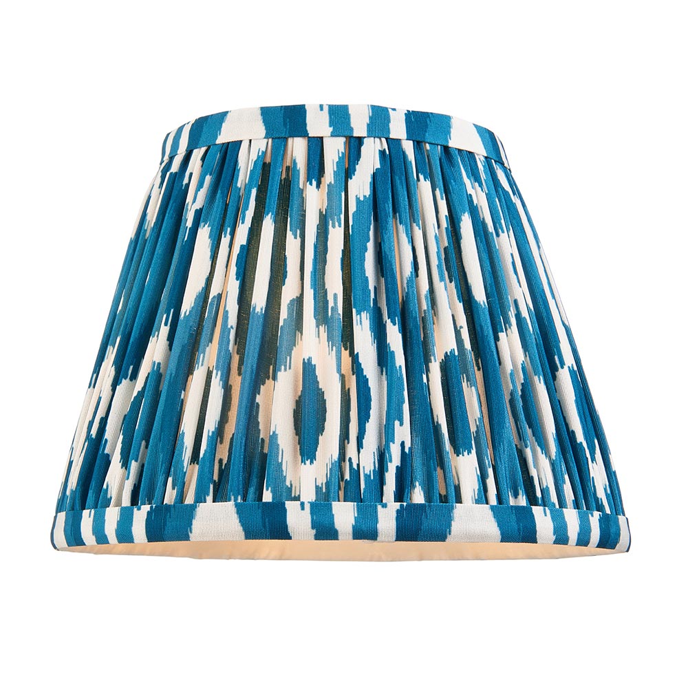 Lille & Ikat 20cm Wall Antique brass plate & marlin blue fabric