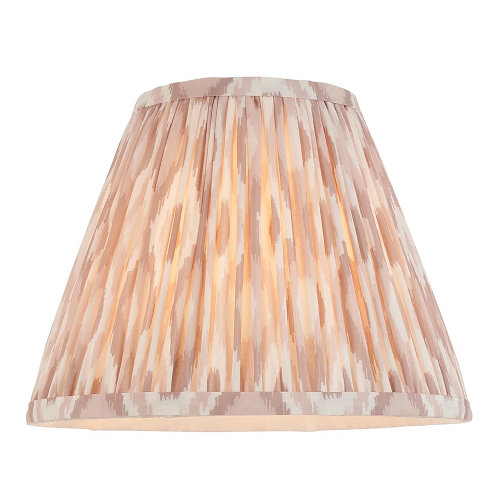 Lille & Ikat 25cm Table Matt black & neutral print fabric