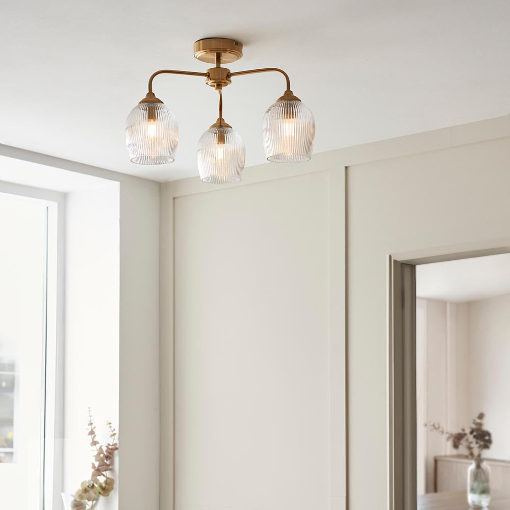 Ashcroft Ribbed 3lt Semi Flush