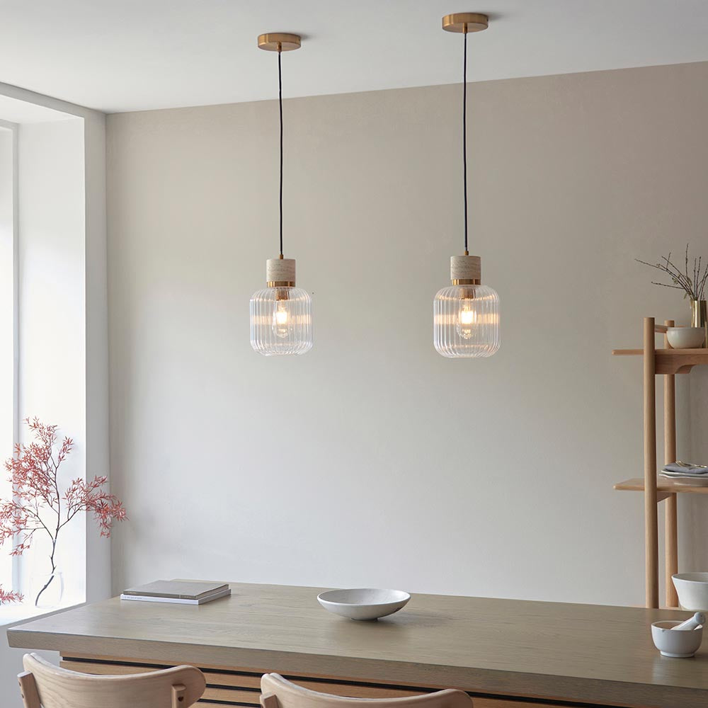 Travi Ribbed Pendant