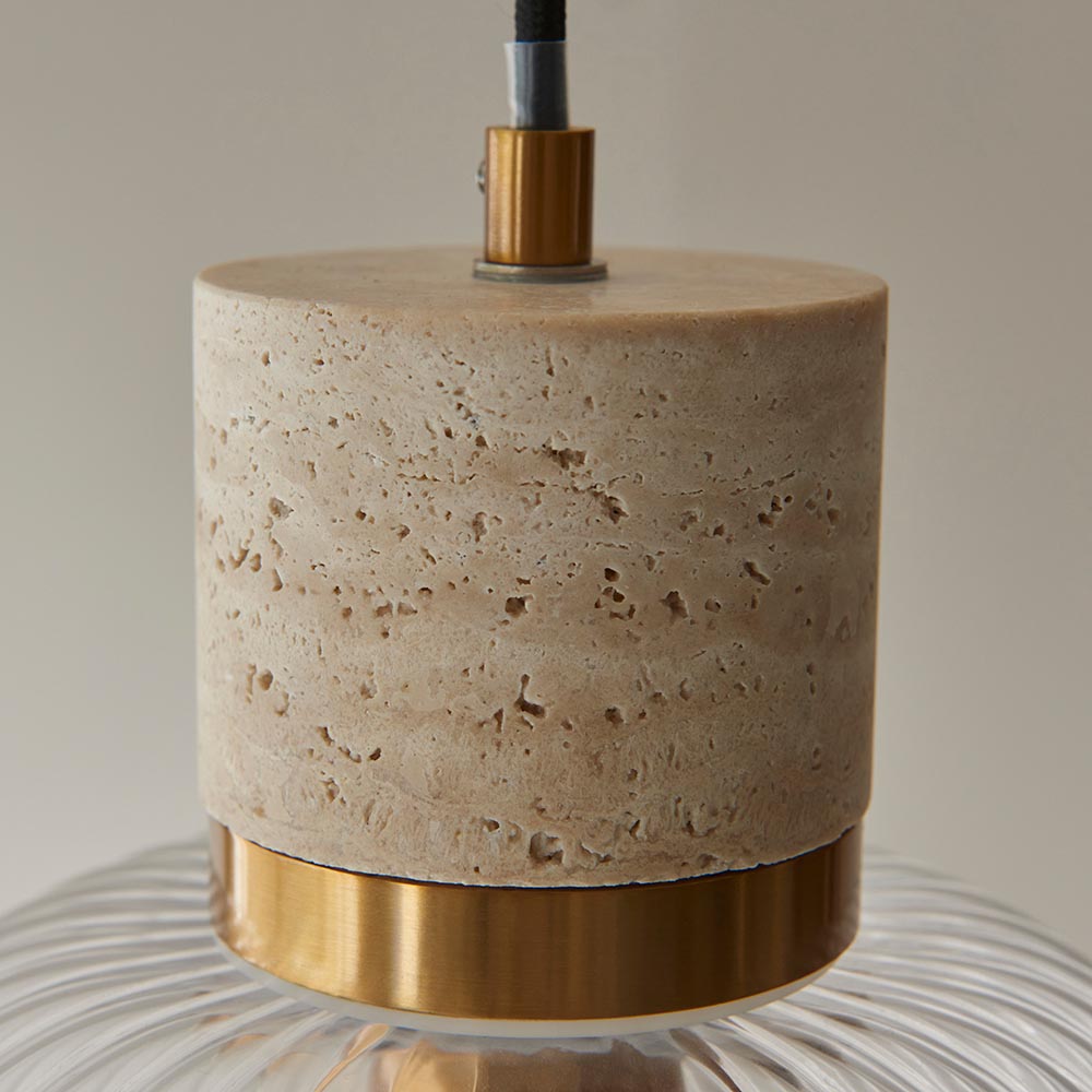 Travi Ribbed Pendant