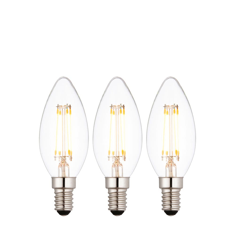 E14 LED Filament Candle - 3 pack