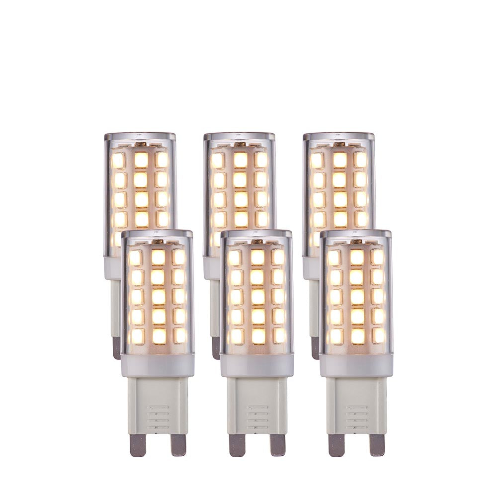 G9 LED SMD - 6 pack Clear & gloss white pc