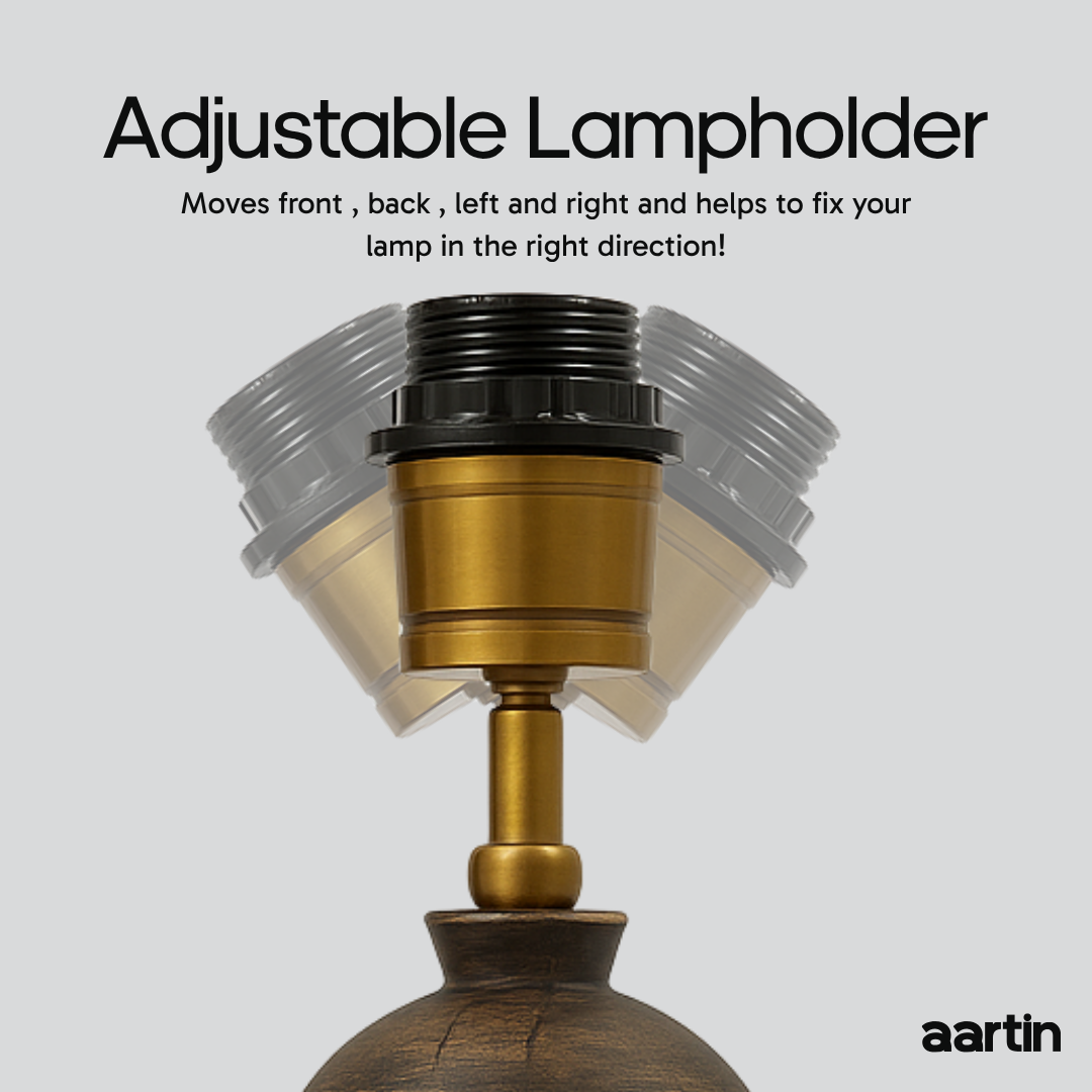 AARTIN TESSA TABLE LAMP IN WOOD WITH DARK NATURAL WOOD FINISH (BASE ONLY)