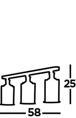 Searchlight Pipes 3Lt Flush Antique Brass With Seeded Glass - Comet Lighting