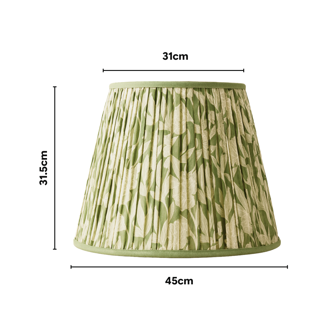 AARTIN 40 CM Sage Serenity Cotton Lampshade - Straight Empire ( Shade Only )