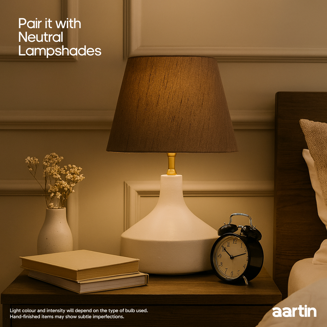 AARTIN FRANKLIN TABLE LAMP IN WHITE UNGLAZED CERAMIC (BASE ONLY)