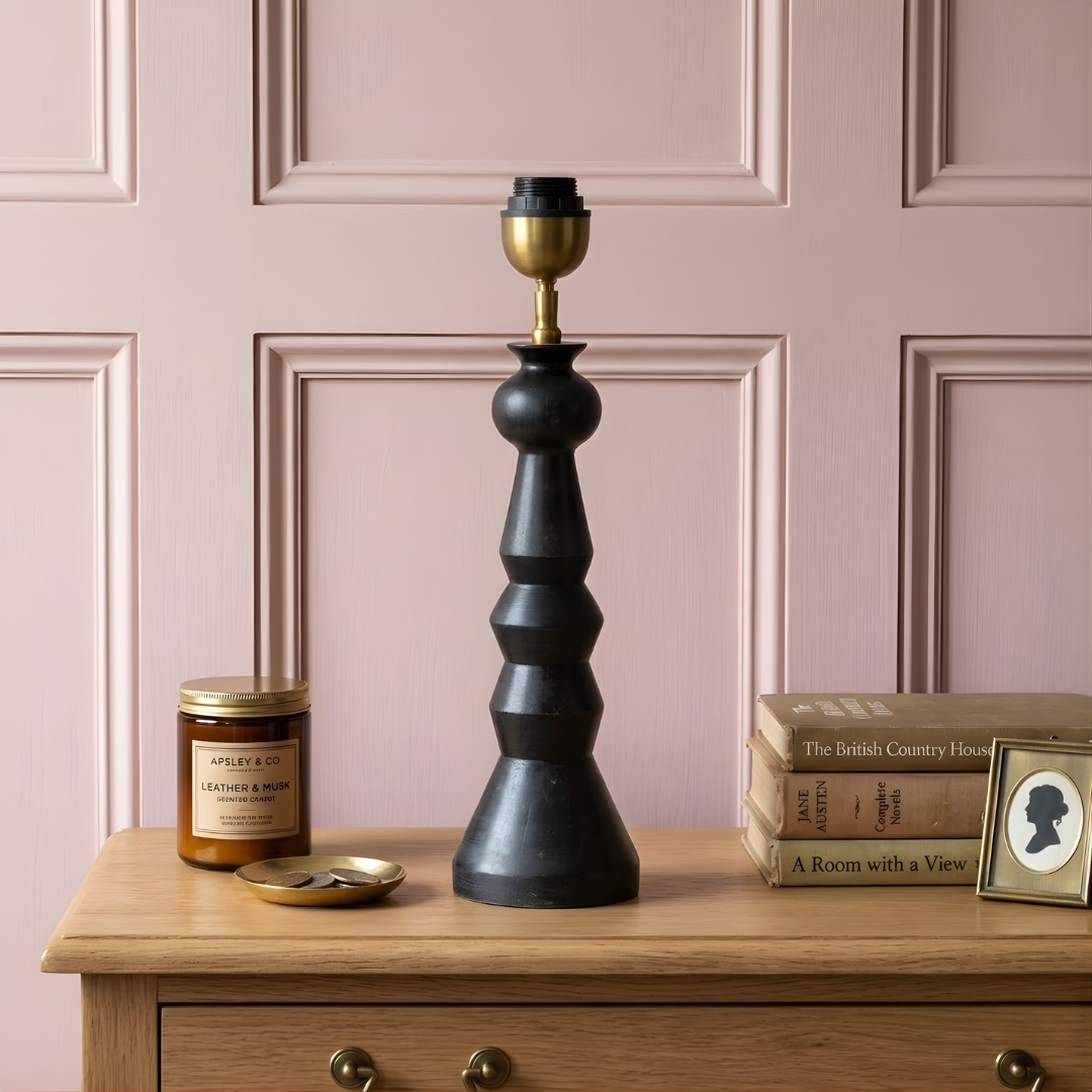 AARTIN Fenix Wood Table Lamp - Dark Wood Finish ( Base Only )
