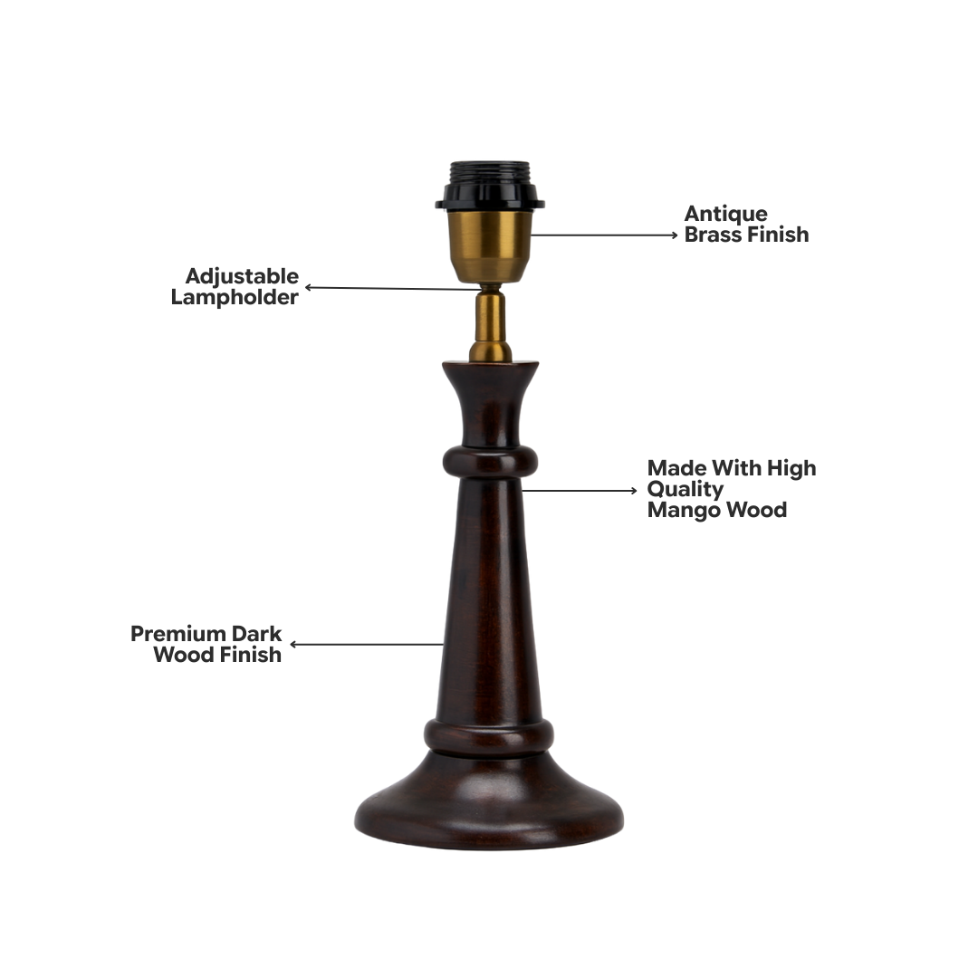 AARTIN Fable Wood Table Lamp With Cherry Blossom Lampshade