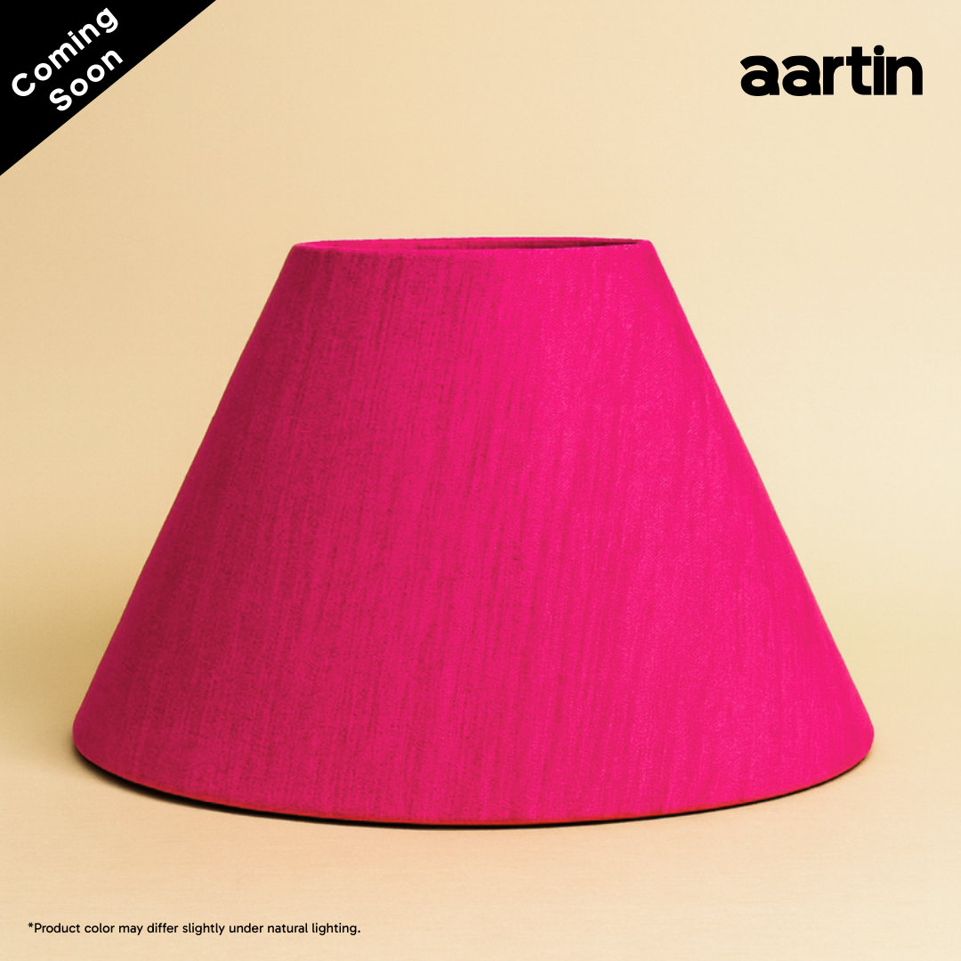 AARTIN EMPIRE ROLLED LAMPSHADE IN FUCHSIA SILK