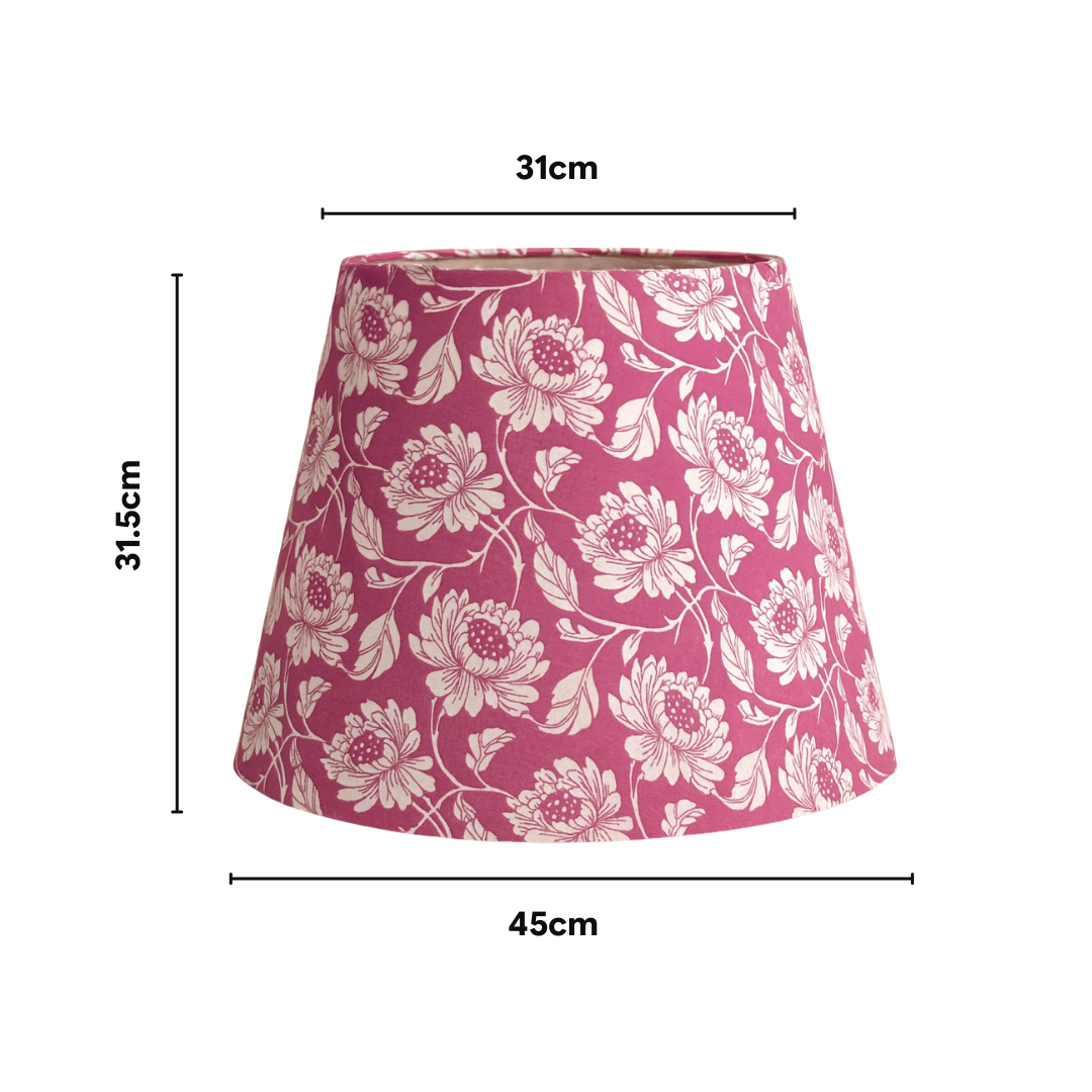AARTIN 45 CM Peony Petals Cotton Lampshade - Straight Empire ( Shade Only )