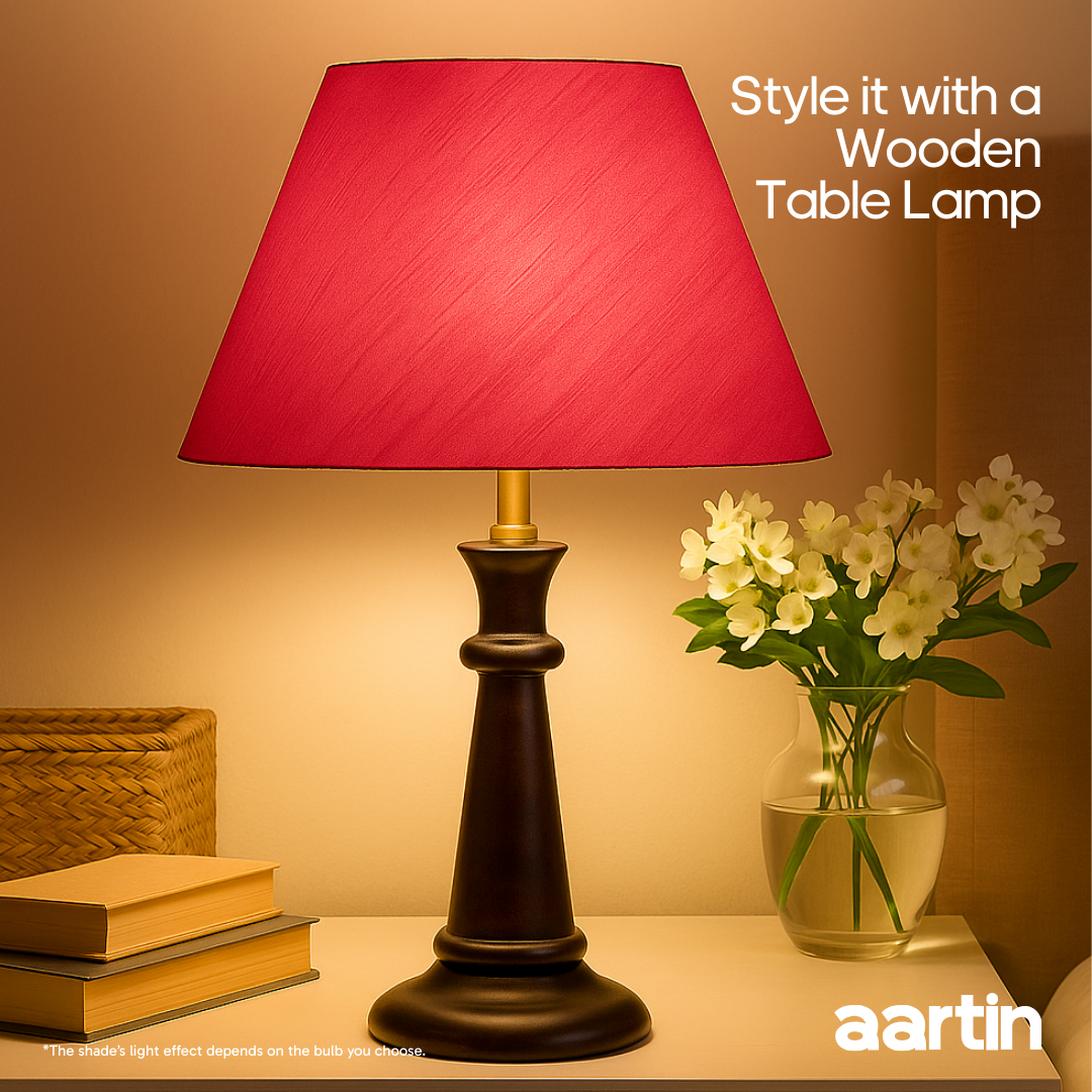 AARTIN EMPIRE ROLLED LAMPSHADE IN FUCHSIA SILK