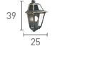 Searchlight New Orleans Black Gold Outdoor Wall Light Glass