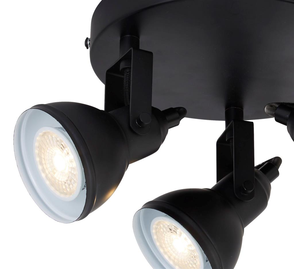 Kennerleigh 3Lt Spotlight Plate - Black - Comet Lighting