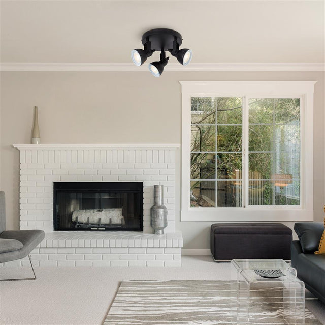 Kennerleigh 3Lt Spotlight Plate - Black - Comet Lighting