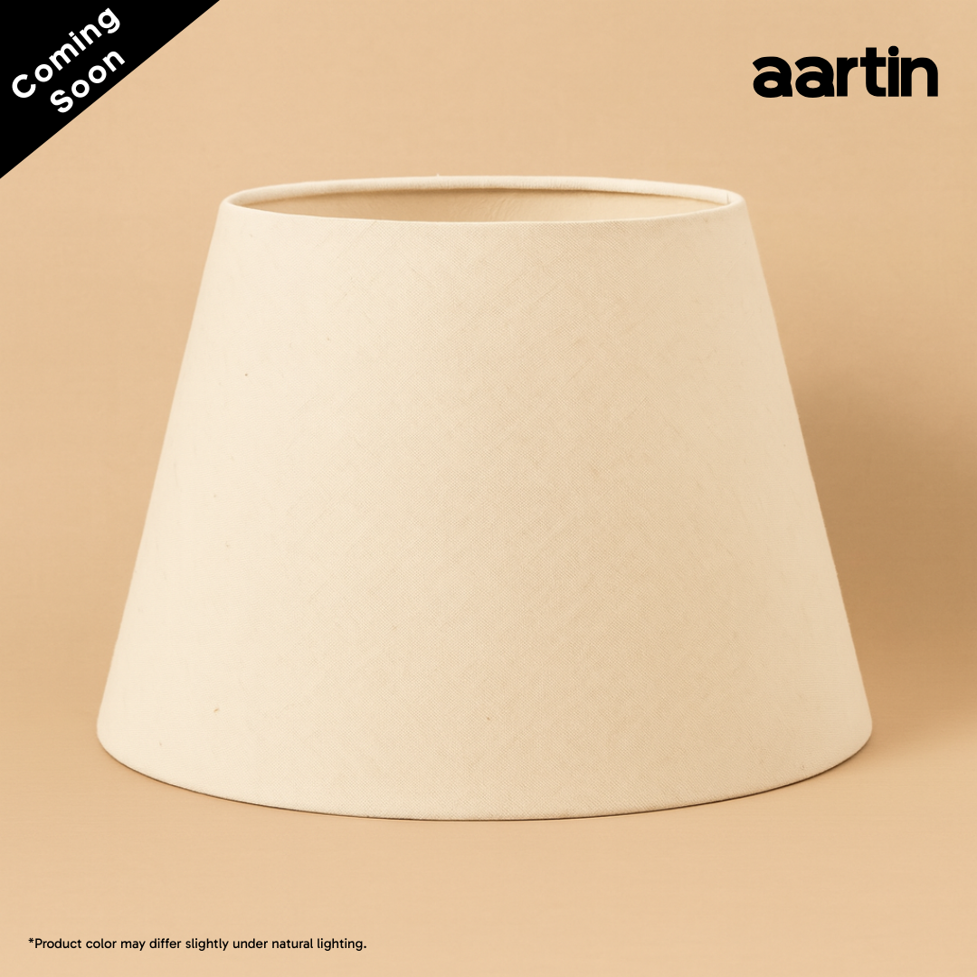 AARTIN NATURAL LINEN STRAIGHT EMPIRE ROLLED LAMPSHADE