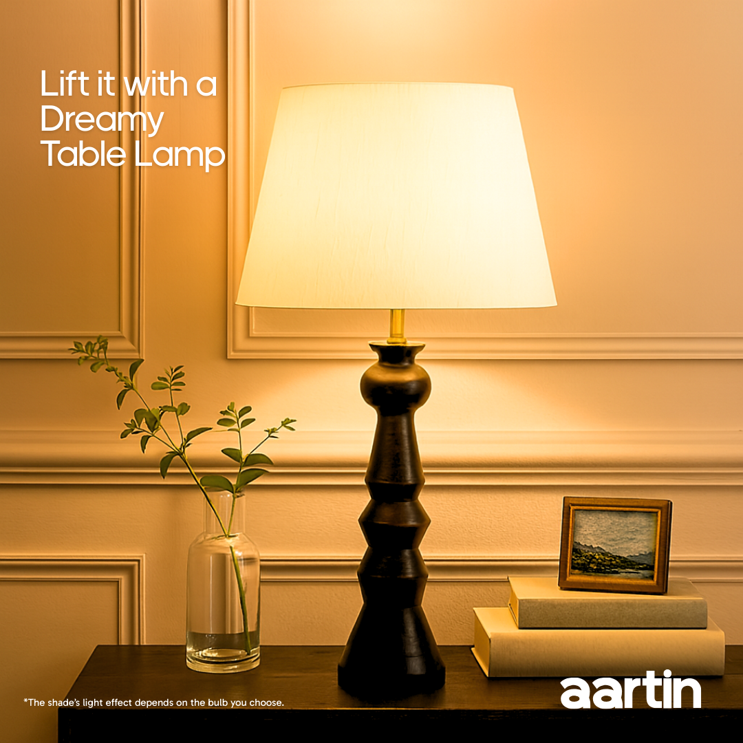 AARTIN NATURAL LINEN STRAIGHT EMPIRE ROLLED LAMPSHADE