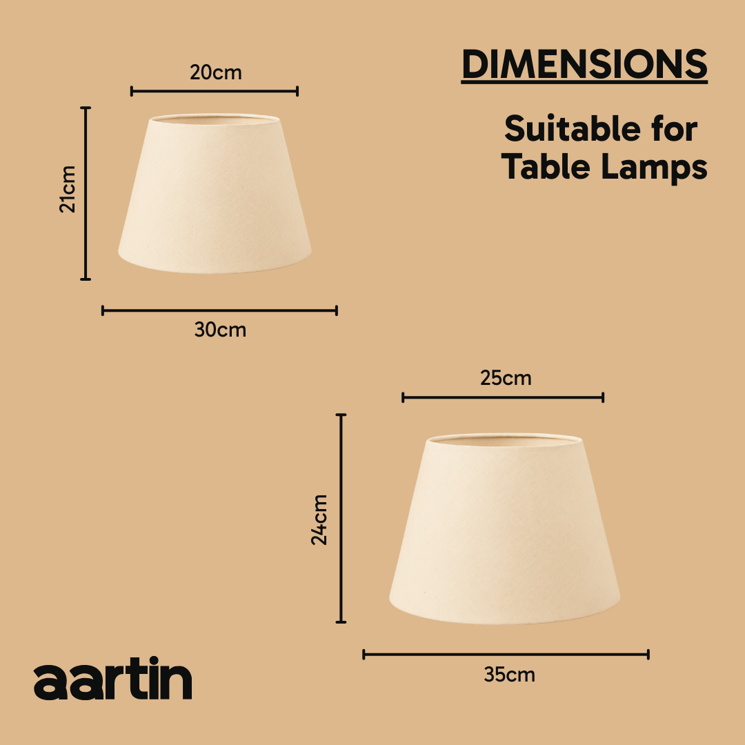 AARTIN NATURAL LINEN STRAIGHT EMPIRE ROLLED LAMPSHADE