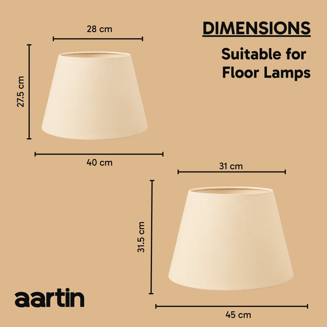 AARTIN NATURAL LINEN STRAIGHT EMPIRE ROLLED LAMPSHADE