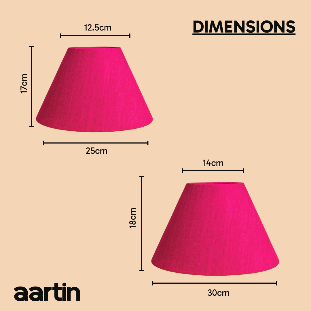 AARTIN EMPIRE ROLLED LAMPSHADE IN FUCHSIA SILK