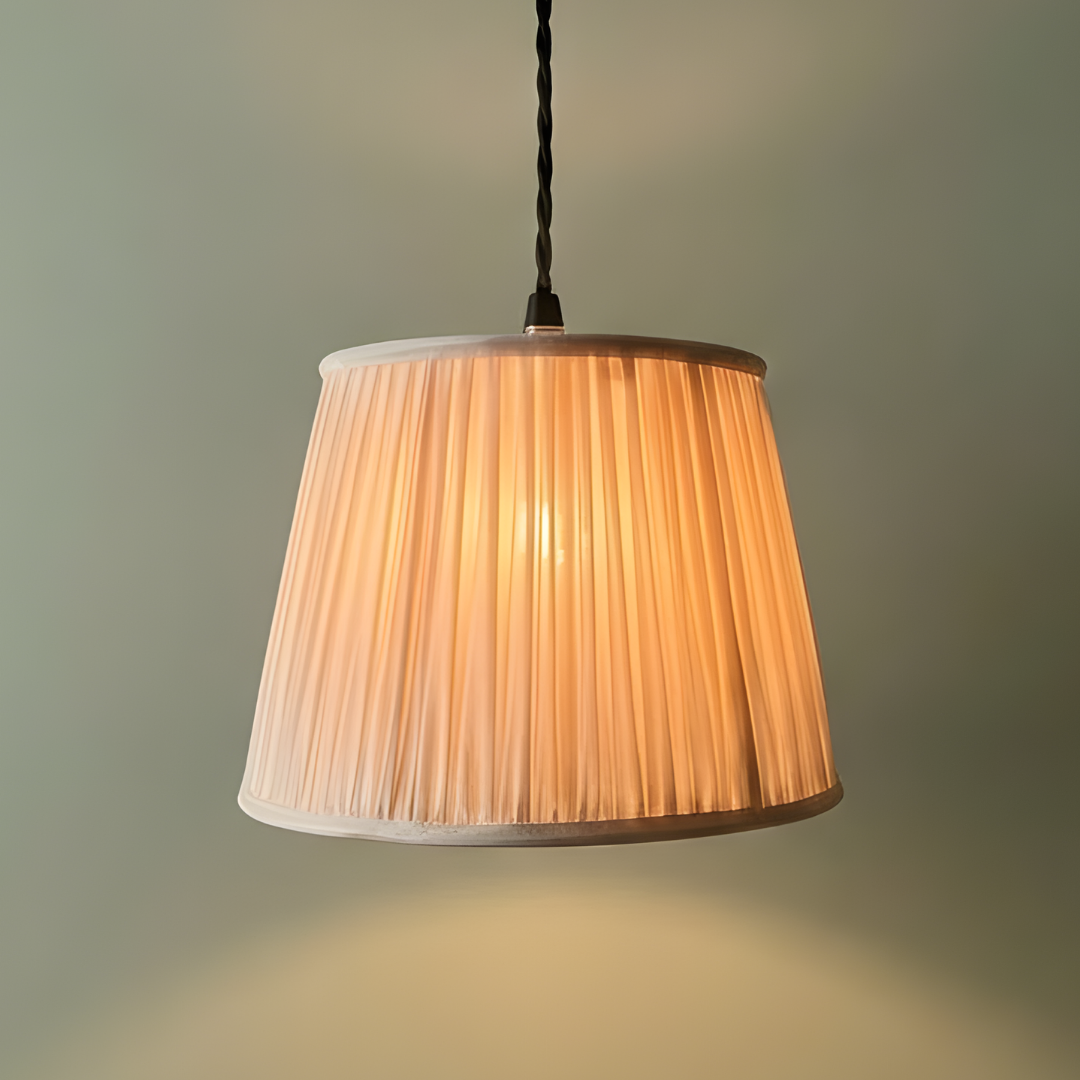 AARTIN Ivory Silk Lampshade - Straight Empire ( Shade Only )