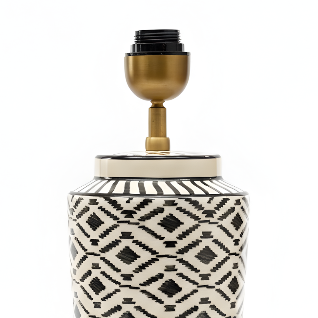 AARTIN Willow Ceramic Table Lamp - Ikat Pattern ( Base Only )