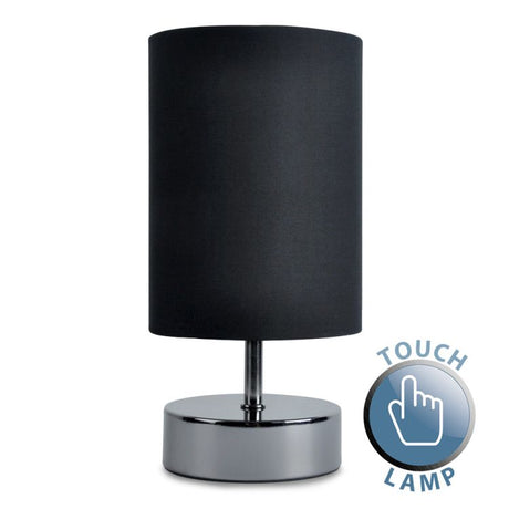Malin Touch Table Lamp Black Chrome Black TC Shade