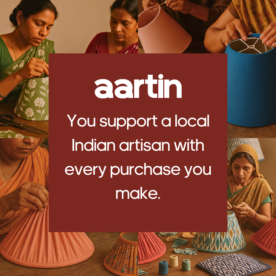 AARTIN 40 CM MAPLE BLOSSOM STRAIGHT EMPIRE ROLLED LAMPSHADE IN COTTON